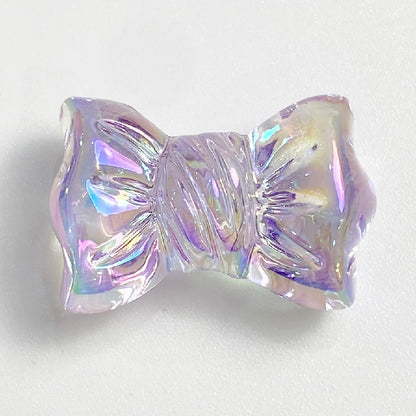 50pcs 14x26mm Transparent Bow Acrylic Beads DIY Bracelet Making 5