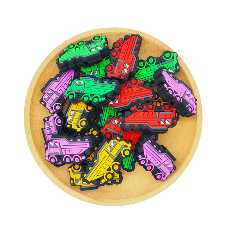Silicone Focal Beads Four Color Engineering Transporter Vehicle Design 6