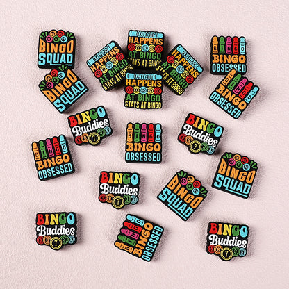 Silicone 3D Focal Beads Bingo Game Team with Number Detail 3