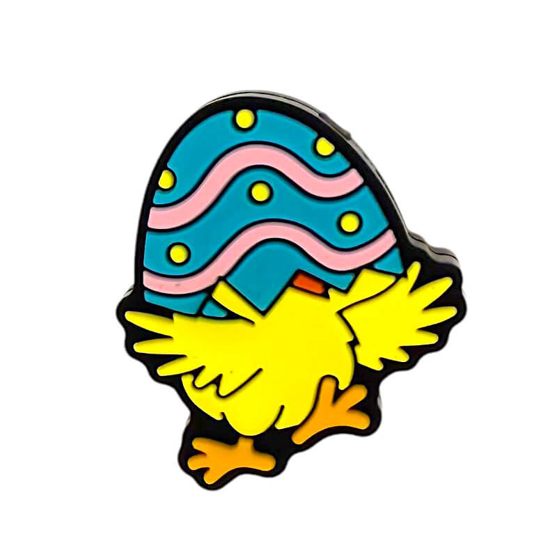 Silicone Focal Beads Easter Chick Covered By Eggshell
