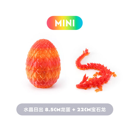 3D Printed Chinese Loong Dragon Egg Decoration Gift 22cm