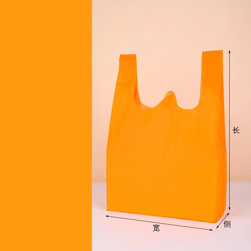100pcs Solid Color Non-Woven Vest Bags 25*45*12/30*50*14/35*60*16/40*65*18cm 9
