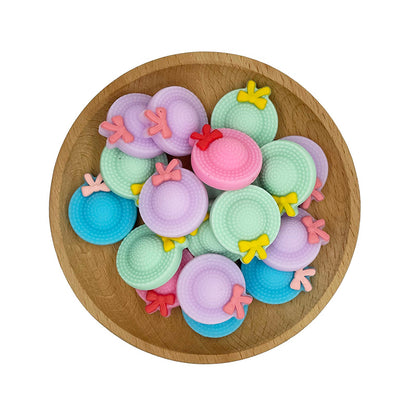 20pcs Silicone Focal Beads Bow Hat With Bow Detail 2