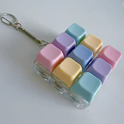 Plastic Keychain Button Mechanical Key Keyboard Fidget Toy 10