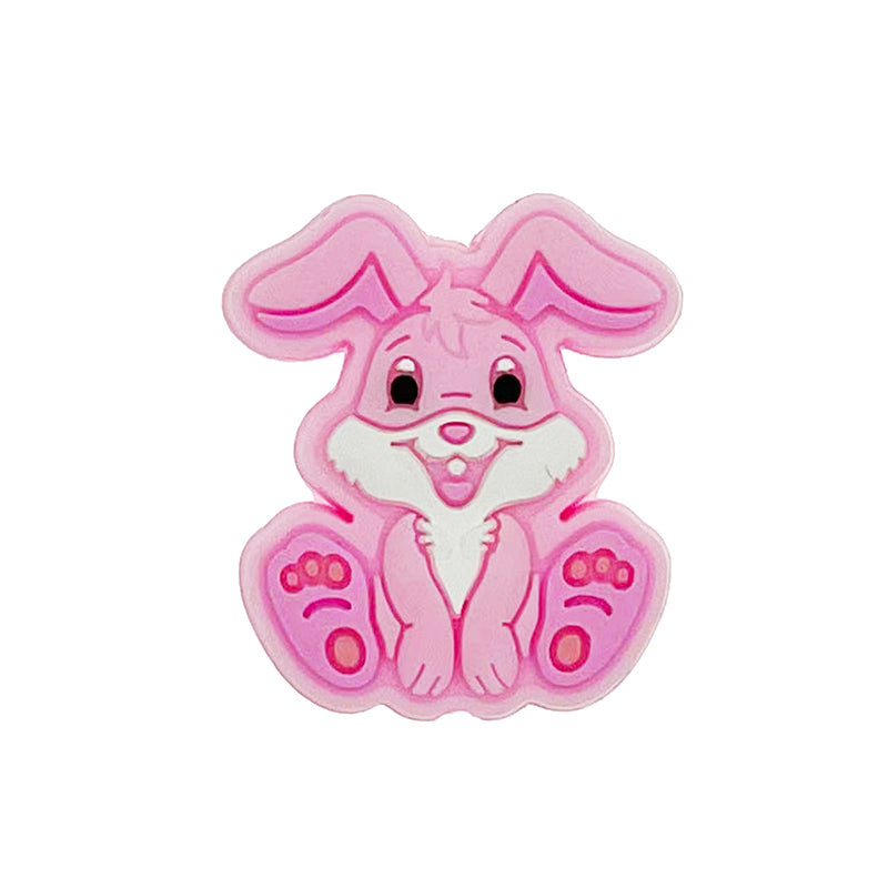 20pcs Silicone Focal Beads Rabbit Sitting Pose 5