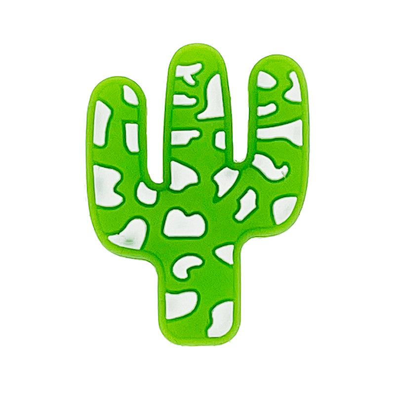 20pcs Silicone Focal Beads Cactus Cutout Center Design 2