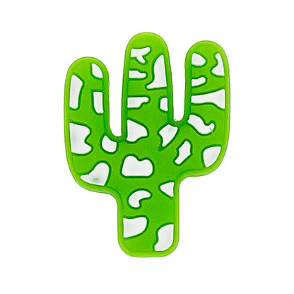 20pcs Silicone Focal Beads Cactus Cutout Center Design 2