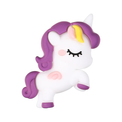 20Pcs Silicone 3D Focal Beads Unicorn Sleeping Pose 12