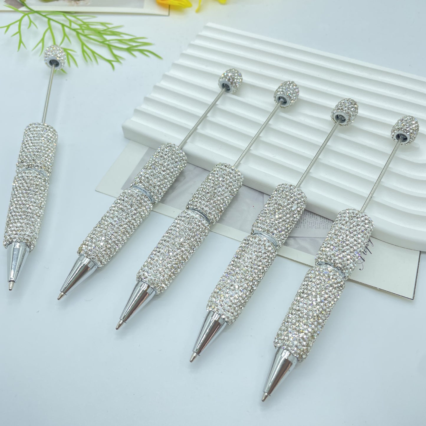 Full Rhinestone Beadable Ballpoint Pens DIY Craft Supplies 6