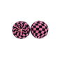 50pcs 15mm Printed Checkered Silicone Beads 4