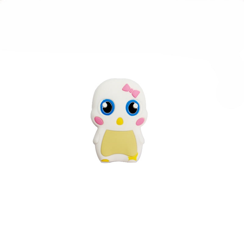 Silicone Focal Beads Cute Bowknot Little Duck Front Facing 9