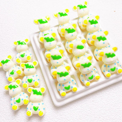 5pcs 22x32mm Light In the Dark Little Bear Acrylic Beads Glow in Dark 11