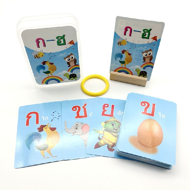 Educational Paper Flash Cards Thai Language Learning Toy 6.2x8.8cm 5