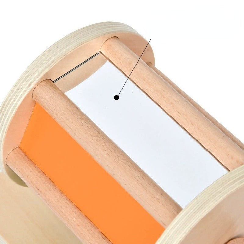 Wooden Textile Drum Montessori Toys Educational Toy 3