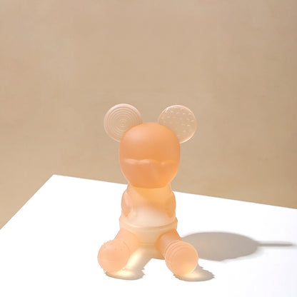 Bear Shaped Silicone Teething Toy with Rattle for Baby 2