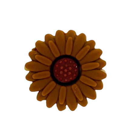 20Pcs Silicone Focal Beads Daisy Sunflower Front Facing Design 42