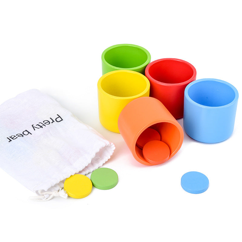 Wooden Color Classification Cups Montessori Toys for Toddlers 2
