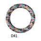 65mm Printed Silicone Beads Ring Shape Printed Design 47