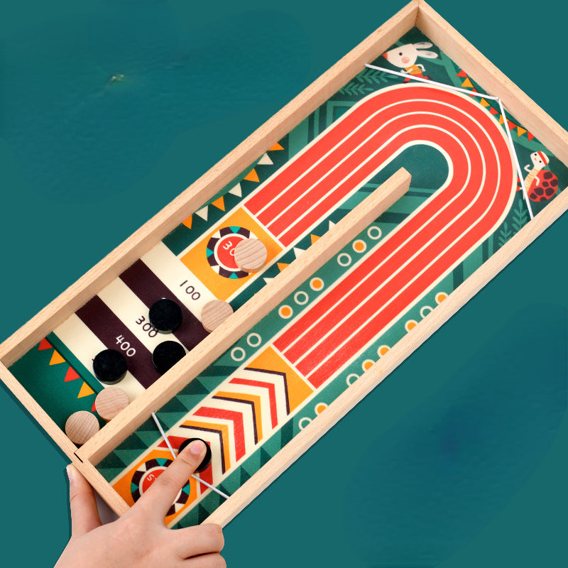 Wooden Tabletop Ice Hockey Board Game Educational Toy 3