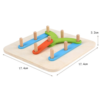 Wooden Montessori Toys Alphanumeric Shape Matching Puzzle 4