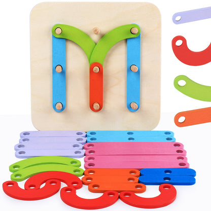 Wooden Montessori Toys Alphanumeric Shape Matching Puzzle 5