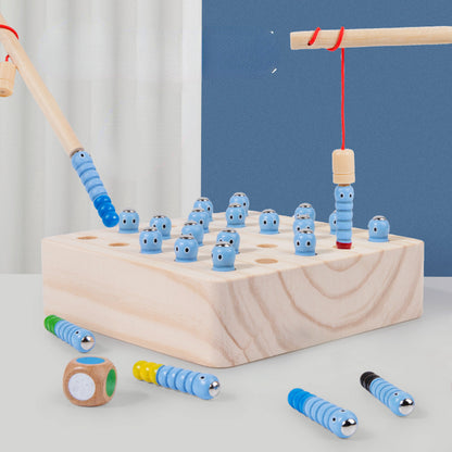 Wooden Montessori Toys Memory Game Insects Catching Activity 4