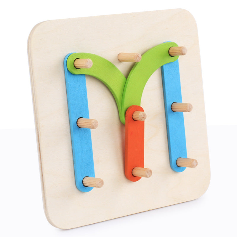 Wooden Montessori Toys Alphanumeric Shape Matching Puzzle 3