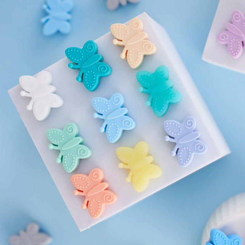 20pcs Silicone Focal Beads Butterfly Side Profile 2