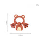 Silicone Baby Teething Toy Key Bear Bracelet 3 Pcs Set 6