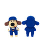 Silicone 3D Focal Beads Blue Strap Pants Big Eared Dog Front Facing