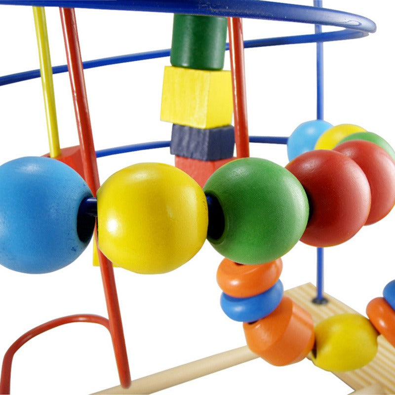 Extra Large Wooden Bead Maze Educational Toy for Toddlers 4