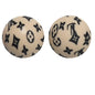 50pcs 15mm LV Silicone Beads Printed Design 4