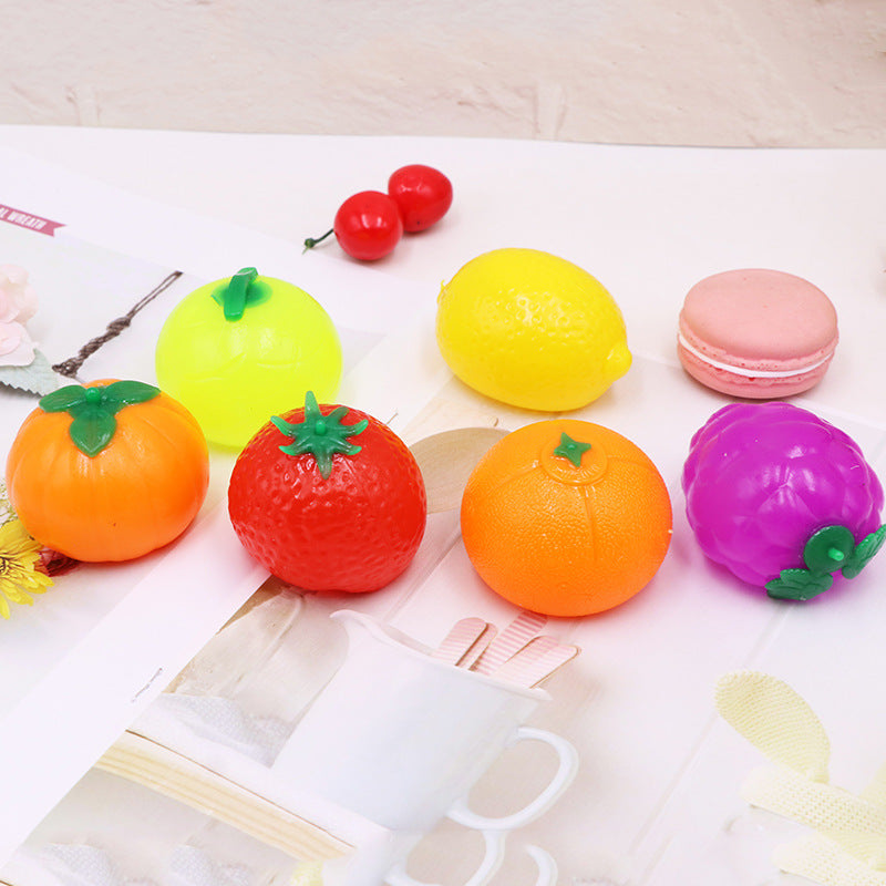 Plastic Fruit and Animal Splat Ball Squishy Toy Sensory Fidget 3