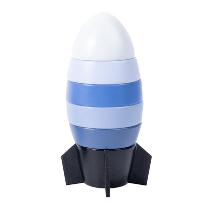 Wooden Space Rocket Montessori Toys Color Shape Pairing 8x8x18cm 5
