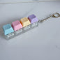 Plastic Keychain Button Mechanical Key Keyboard Fidget Toy 7