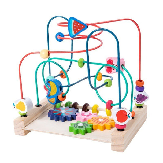 Wooden Bead Maze Puzzle Educational Toy for Kids