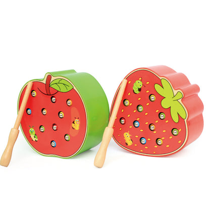 Wooden Magnetic Fruit Catching Montessori Toys for Toddlers