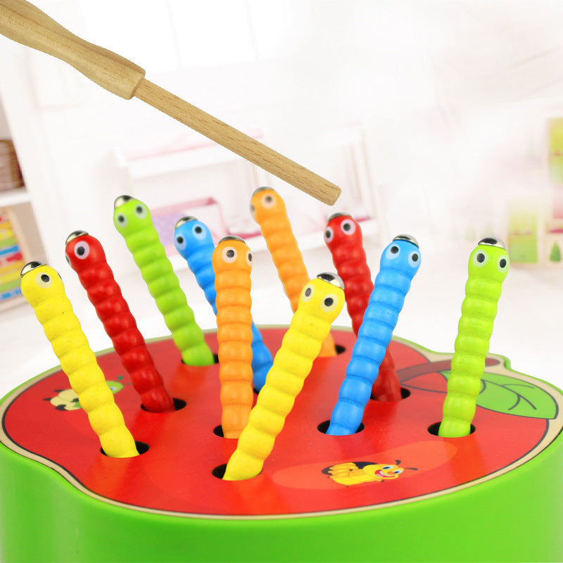 Wooden Magnetic Fruit Catching Montessori Toys for Toddlers 2