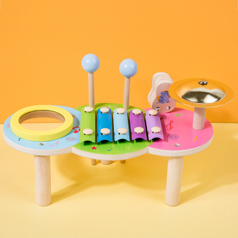 Wooden Kids Musical Instruments Four-in-One Percussion Instrument 3