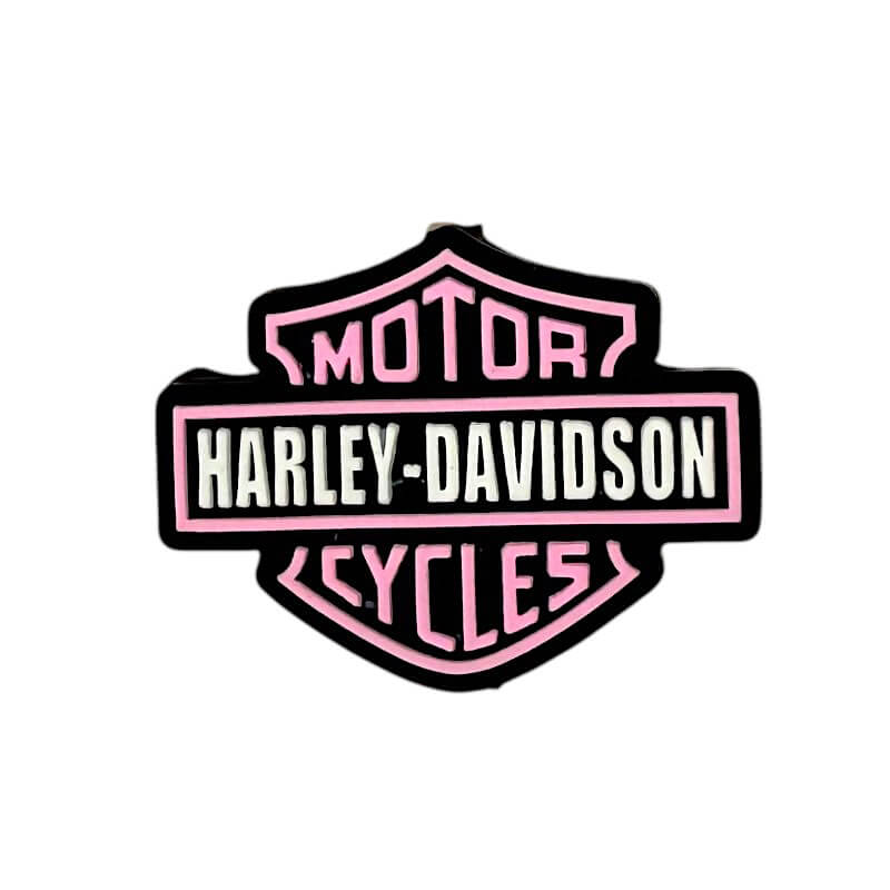20Pcs Silicone Focal Beads Motorcycle Logo Emblem Pink Yellow