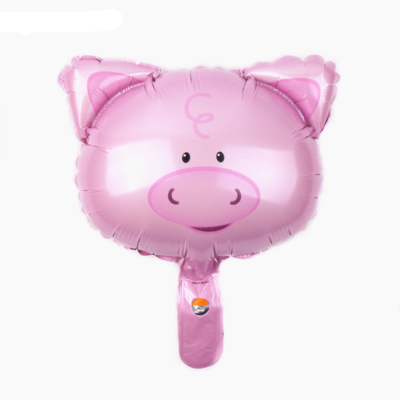 Cartoon Mini Animal Foil Balloons Party Decoration 5pcs 4