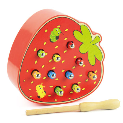 Wooden Magnetic Fruit Catching Montessori Toys for Toddlers 3