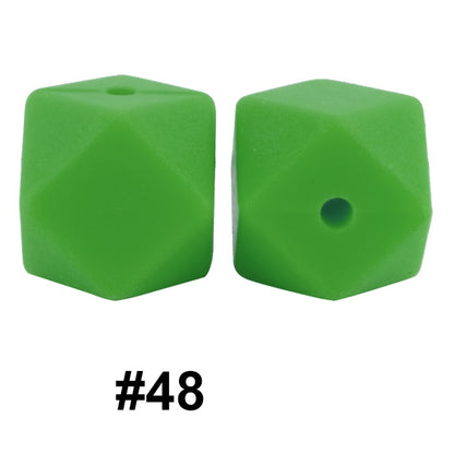 20pcs Christmas Silicone Beads Solid Color Assorted Sizes and Shapes 15