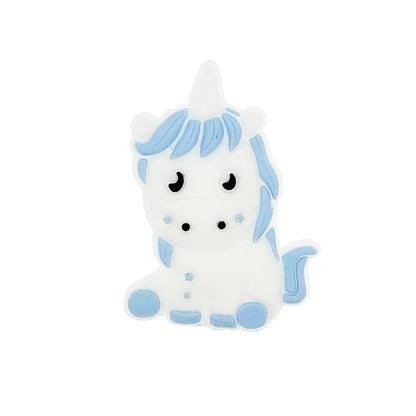 20pcs Silicone Focal Beads Cartoon Unicorn Sitting Pose 4