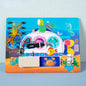 Wooden Busy Board Montessori Toys Life Skills Training 30x22.5cm 4