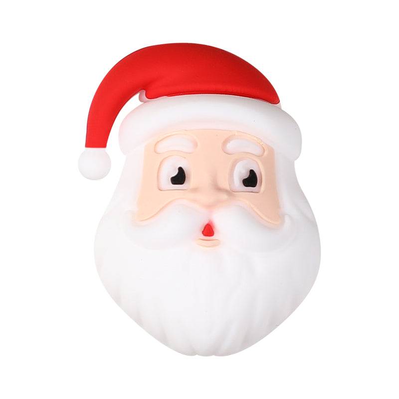 20Pcs Silicone 3D Focal Beads Christmas Themed Gingerbread Man Full Body 17