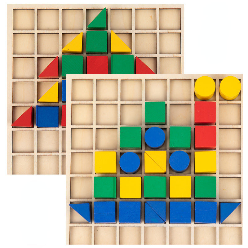 Wooden Building Blocks Puzzle Montessori Toys Educational Toy