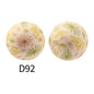 50pcs 15mm Rhombus Printed Silicone Beads Colorful Design 52