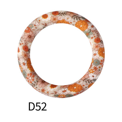 65mm Printed Silicone Beads Rings 10