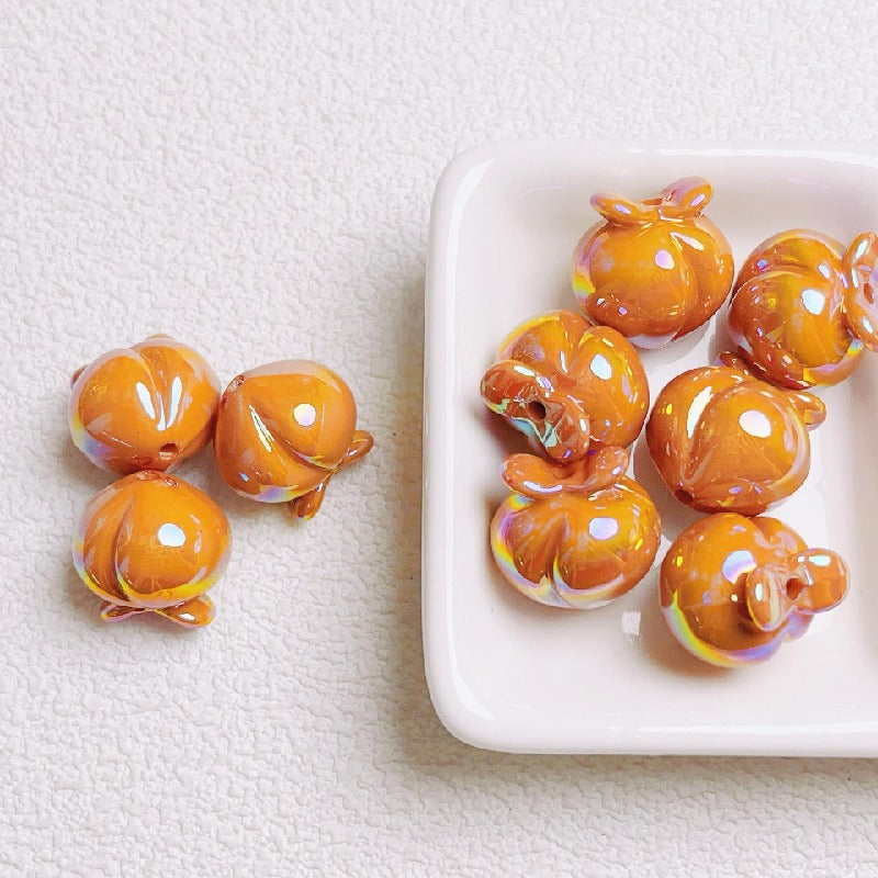 10pcs 16mm Peach Acrylic Beads Jewelry Making Craft Supplies 16